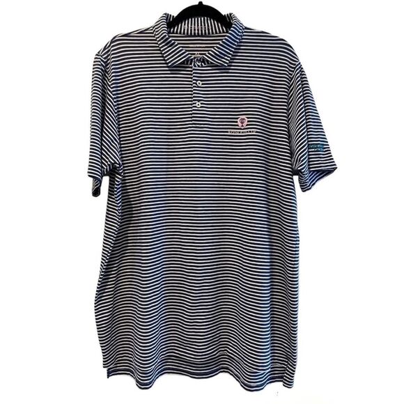 B. DRADDY USA Reynolds‎ Cup Short Sleeve Golf Polo Blue White Stripes XL - Picture 1 of 7